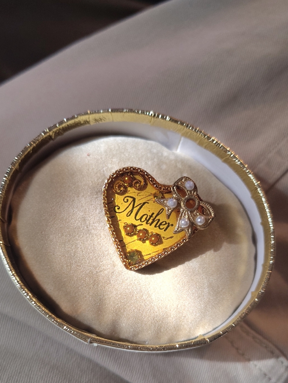 Maximal Art Heart Mother Pin Vtg